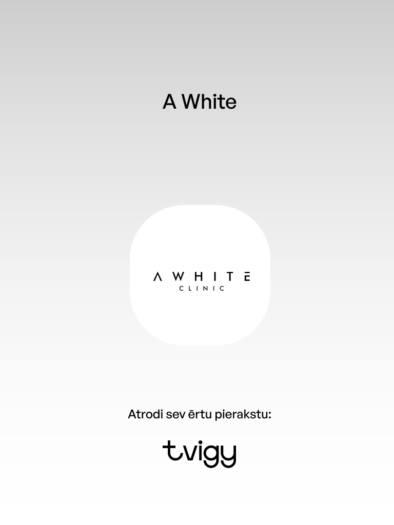 A White logotips